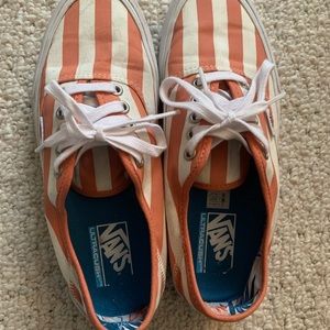 Gently Worn Striped Vans Sneakers